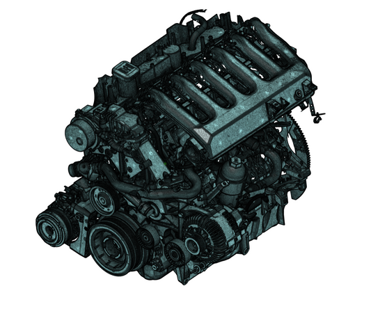 BMW M57N2 Engine 3D Scan