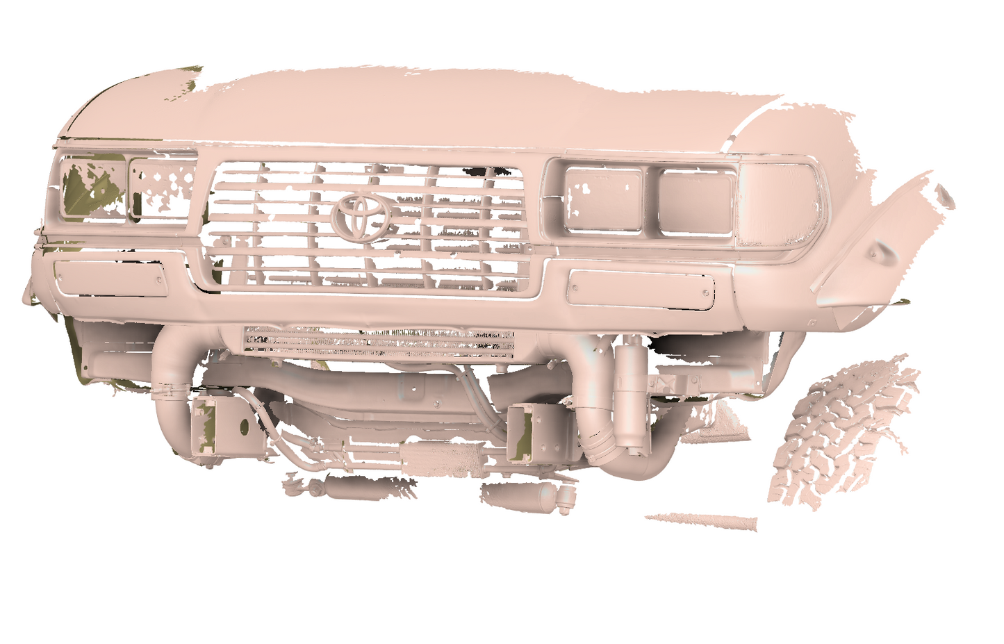 1996 80 SERIES LANDCRUISER FRONT 3D SCAN